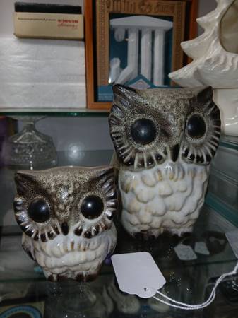 pair howard pierce ceramic owls 1