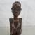 African Hand Carved Wood Folkart Exotic Tribal Woman Sitting Sculpture 2 thumbnail