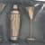 ARCH / MANTLE 3 PC. BARWARE SET SHAKER & 2 MARTINI GLASSES COPPER / GO 5 thumbnail