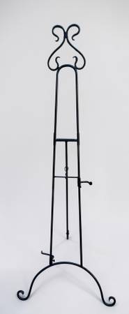 Decorative Black Metal Floor Easel - Height 65” 1