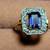 Vintage Natural Emerald Cut Iolite 14K Ring with Diamonds 19 thumbnail