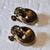 Mid-Century Mod Coro Signed Doorknocker Screw Back Rhinestone Earrings 3 thumbnail