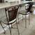 2 Brassy coloured wrought iron bar stools antique 6 thumbnail