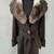 Vintage (1950's-1960's) Brown Wool with Mink Collar Coat 7 thumbnail
