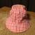 ARIZONA JEAN CO RED & WHITE PLAID BUCKET HAT 100% COTTON 2 thumbnail
