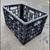 GLENCOURT BLACK PLASTIC MILK CRATE WITH STEEL BAND REINFORCEMENT 3 thumbnail