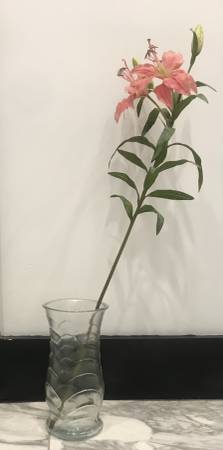 Lirio de seda naranja artificial de tallo largo realista - $8 (Park Slope)63470096027137124