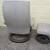 GREY EKORNES STRESSLESS RECLINER CHAIR AND OTTOMAN 5 thumbnail