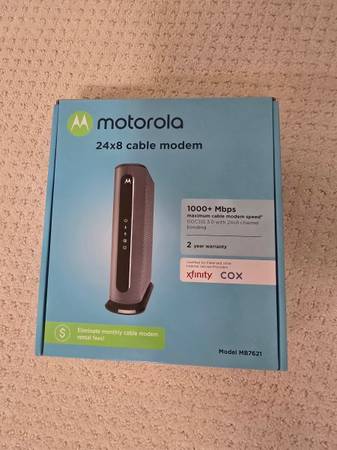 Motorola cable modem 1000+ Mbps 1