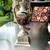 Vintage 6" Czech Porcelain Vase, Double Handles, Cream with Portrait D 1 thumbnail
