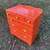 Vintage orange painted maple three drawer dresser 3 thumbnail