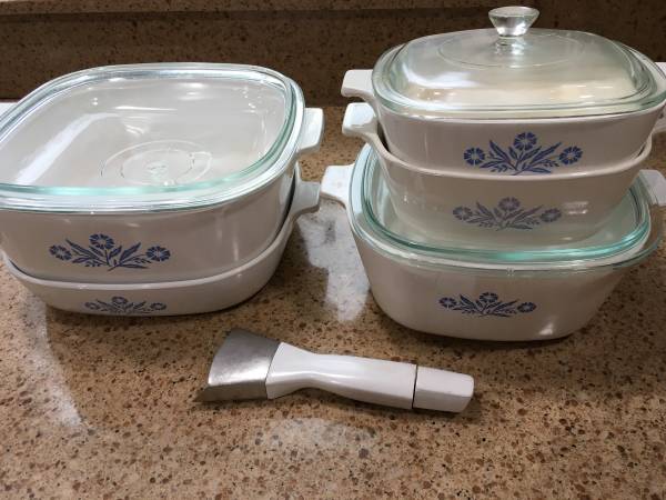 Vintage Corning Ware Casserole Dish (6 Items + Lids) 1