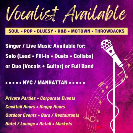 Singer Available! Soul / Pop / Bluesy / Throwbacks 1