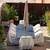 Patio Dining Table, Chairs, Umbrella & Stand 9 thumbnail