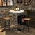 New Bistro Pub Table Round Bar Height Cocktail Table Metal Base MDF Top Obsidian 3 thumbnail