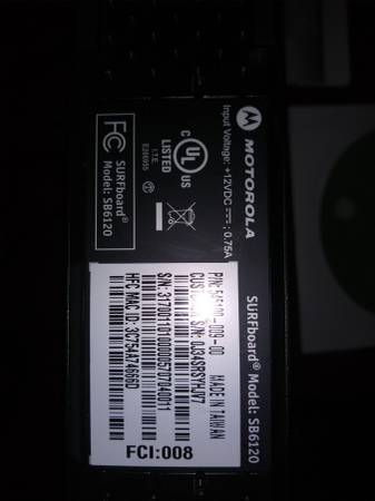 Módem de cable para Internet Motorola Surfboard - $38 (Hudson, MA)63470984081665121