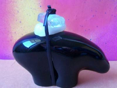 Zuni Jet Gemstone Medicine Bear Fetish 1