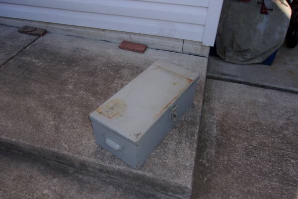 Antique Steel Tool Box 1