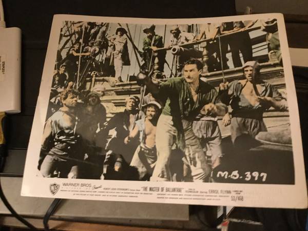 ERROL FLYNN THE MASTER OF BALLANTRAE ORIGINAL PHOTO 8"x10" TINTED 1