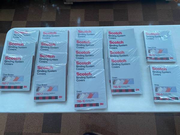 18 Pkgs Scottt Binding System Covers-Brand New in Plastic 1