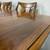 Mid century Walnut dining table with plaid upholstery accent chairs 6 thumbnail