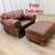 Ethan Allen Leather Club Chair with Storage Ottoman Free Delivery 1 thumbnail
