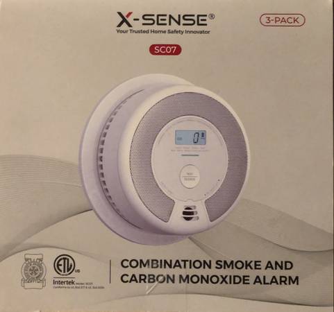 3-pack combination smoke detector and CO detector alarm 1