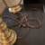 Vintage Brass Capiz Shell Lamp Set 12 thumbnail