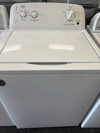 ROPER TOP LOAD WASHER AND DRYER SET STAINLESS DRUM 1