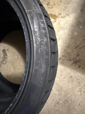 Blizzak winter tires run flat 225/40 R18 - price DROP 1