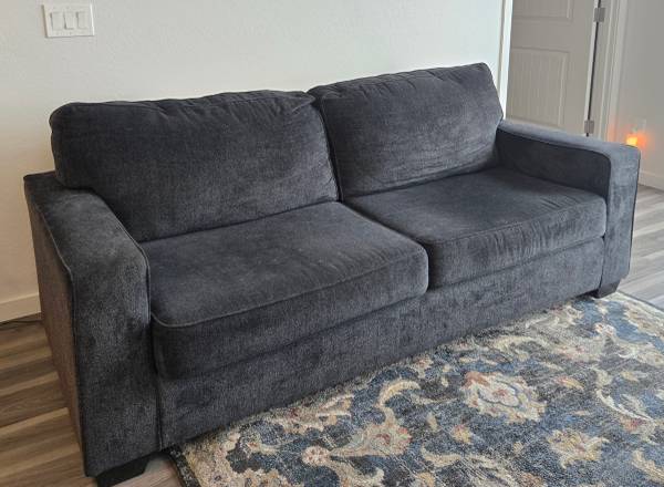 SOFA DARK GREY 80" LONG 1
