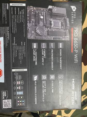 🖥️ Placa base MSI B650-P Wi-Fi – $130 OBO – Estado excelente - $100 (Brooklyn)63471376670339121