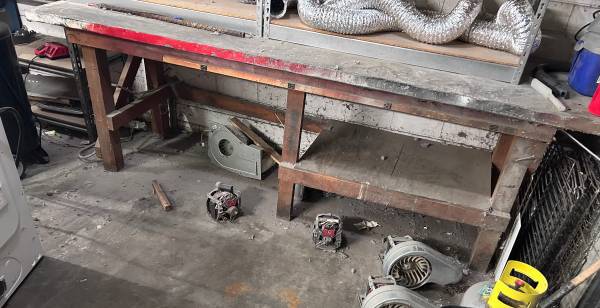 Vintage Wooden Work Bench 1