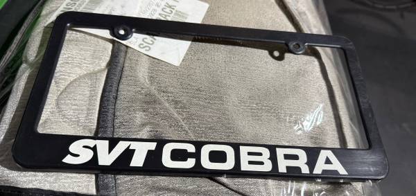 New SVT Cobra License Plate Frame - Plastic 1