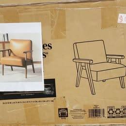 Mid-Century Tan Accent Chair – Beautiful & Comfy 1