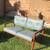 Vintage antique metal clamshell, motel hotel chairs 2 sets 12 thumbnail