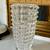 Heavey Eye Catching Textured Tall Crystal Vase 11.5” 10 thumbnail