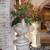 Decorative White Stone Pedestals, With Stone Planters, Italian Style 2 thumbnail