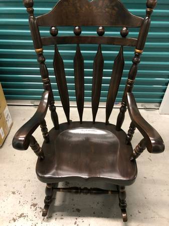 Rocker, Ethan Allen Dark Pine, c1978, BEAUTIFUL (OBO) 1