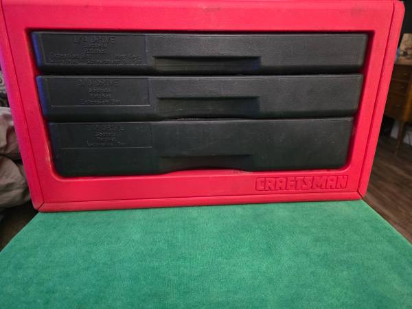 Craftsman 165 pc Socket Set & 3 draw portable case USA! 1
