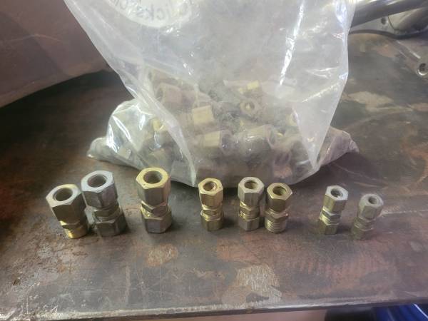 Brass Compression Tube Fitting, Comp Union Coupling Assortment 1/8 1