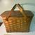 Vintage Picnic basket with wood board inside 2 thumbnail