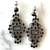 Gorgeous NEW Art Deco style pierced earrings w/ black stones 4 thumbnail