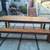 Reclaimed wooden table 8” x 40” and two benches 4 thumbnail
