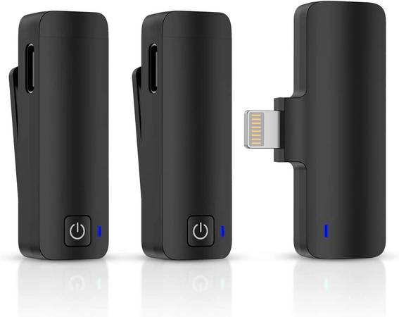 Wireless Microphone for iPhone iPad,2 Pack Wireless Microphones,Mini M 1