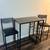 Modern Black Table with Bar Rack – Like New! 1 thumbnail
