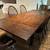 Dark brown distressed kitchen or dining room table with extensions 3 thumbnail
