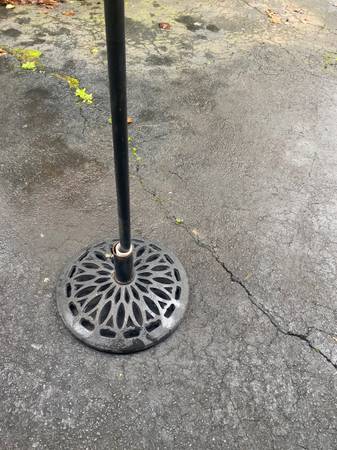 Outdoor Umbrella And Stand - $40 (Dawsonville)63470456144259124