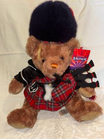 Scottish Bagpiper Teddy Bear mint with tags 1