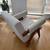 Pierre Jeanneret–Style Lounge Chair by Industry West – White Bouclé 4 thumbnail